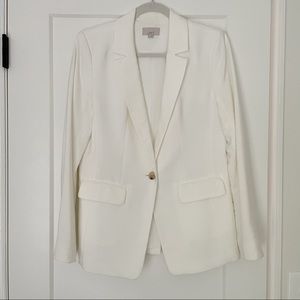 Off white single button blazer from Loft, Sz 4